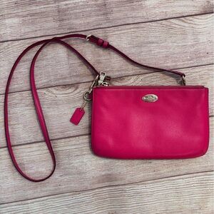 Coach Fuchsia Leather Crossbody